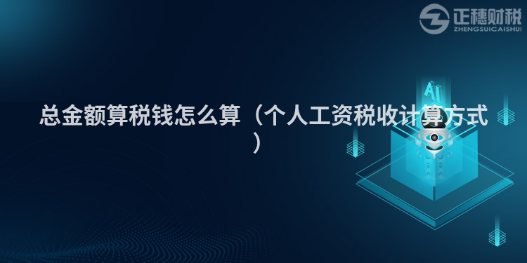 总金额算税钱怎么算（个人工资税收计算方式）