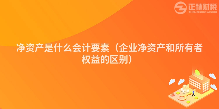 净资产是什么会计要素（企业净资产和所有者权益的区别）