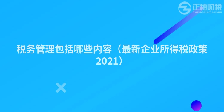 税务管理包括哪些内容（最新企业所得税政策2021）