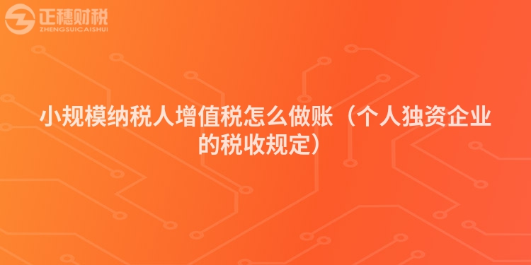小规模纳税人增值税怎么做账（个人独资企业的税收规定）