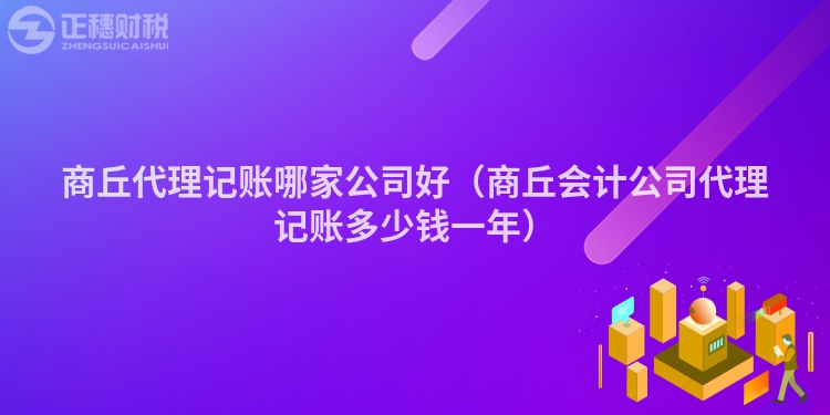 商丘代理记账哪家公司好（商丘会计公司代理记账多少钱一年）