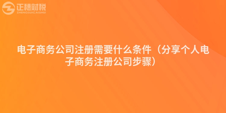 电子商务公司注册需要什么条件（分享个人电子商务注册公司步骤）