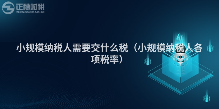 小规模纳税人需要交什么税（小规模纳税人各项税率）