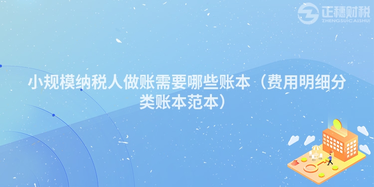 小规模纳税人做账需要哪些账本（费用明细分类账本范本）