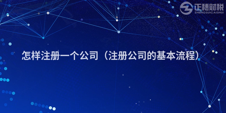 怎样注册一个公司（注册公司的基本流程）