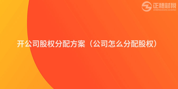 开公司股权分配方案（公司怎么分配股权）