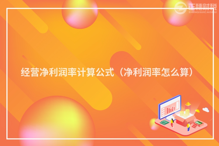 经营净利润率计算公式（净利润率怎么算）
