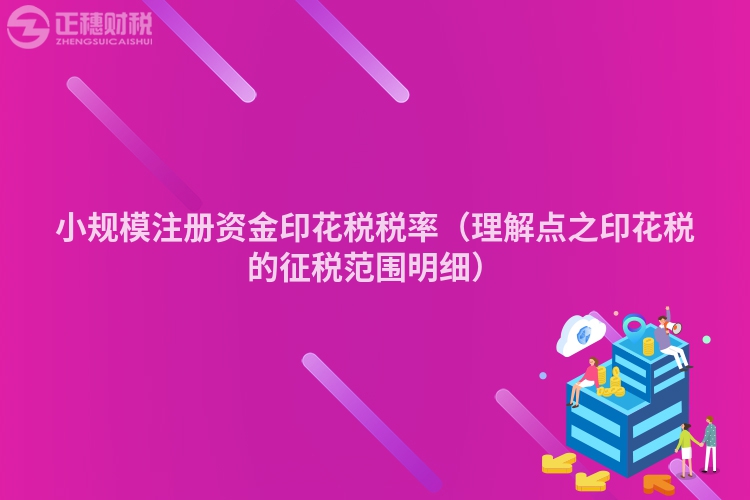 小规模注册资金印花税税率（理解点之印花税的征税范围明细）