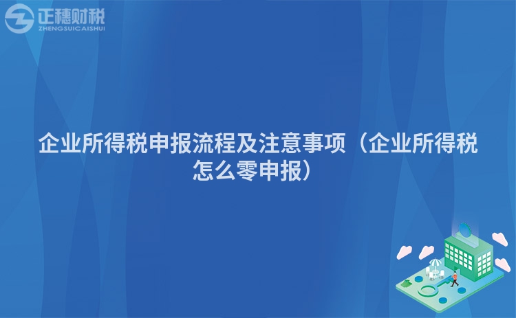 企业所得税申报流程及注意事项（企业所得税怎么零申报）