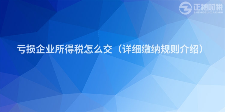亏损企业所得税怎么交（详细缴纳规则介绍）