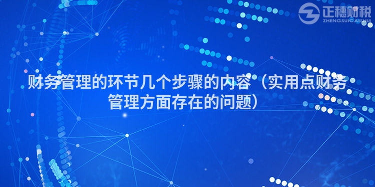 财务管理的环节几个步骤的内容（实用点财务管理方面存在的问题）