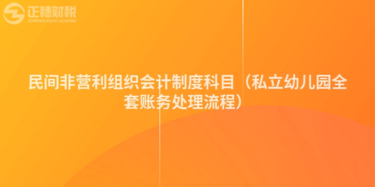 民间非营利组织会计制度科目（私立幼儿园全套账务处理流程）