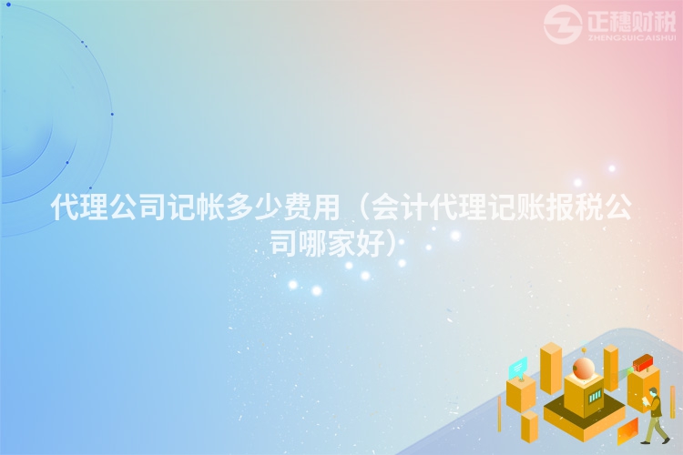 代理公司记帐多少费用（会计代理记账报税公司哪家好）