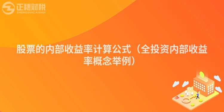 股票的内部收益率计算公式（全投资内部收益率概念举例）