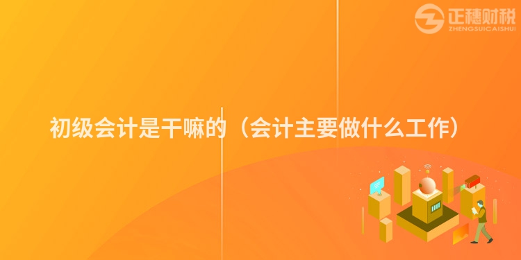 初级会计是干嘛的（会计主要做什么工作）