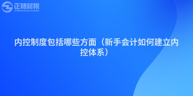 内控制度包括哪些方面（新手会计如何建立内控体系）