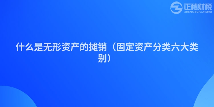 什么是无形资产的摊销（固定资产分类六大类别）