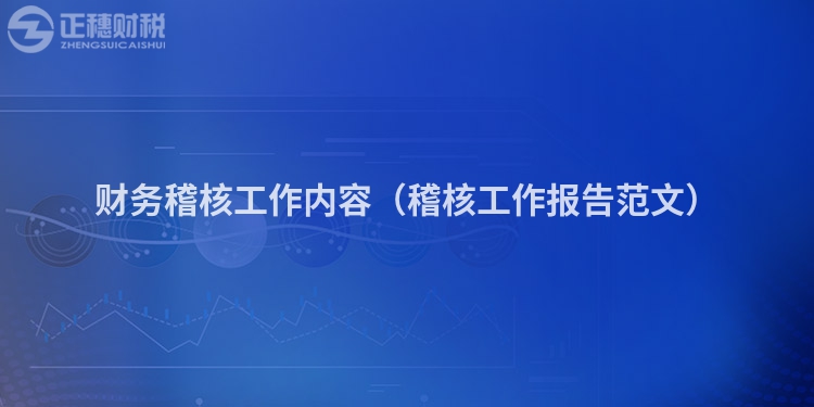 财务稽核工作内容（稽核工作报告范文）